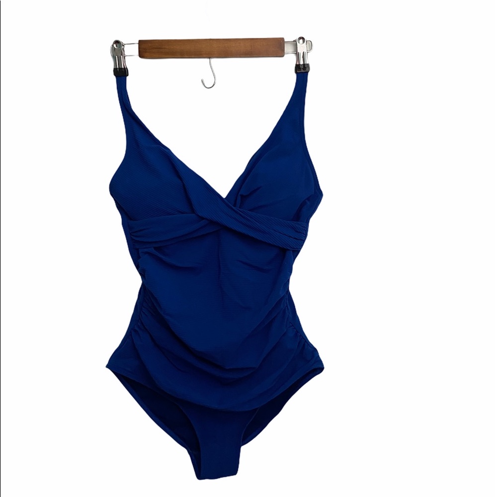 sea level ribbed one piece ocean blue - Picture 2 of 7